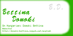 bettina domoki business card